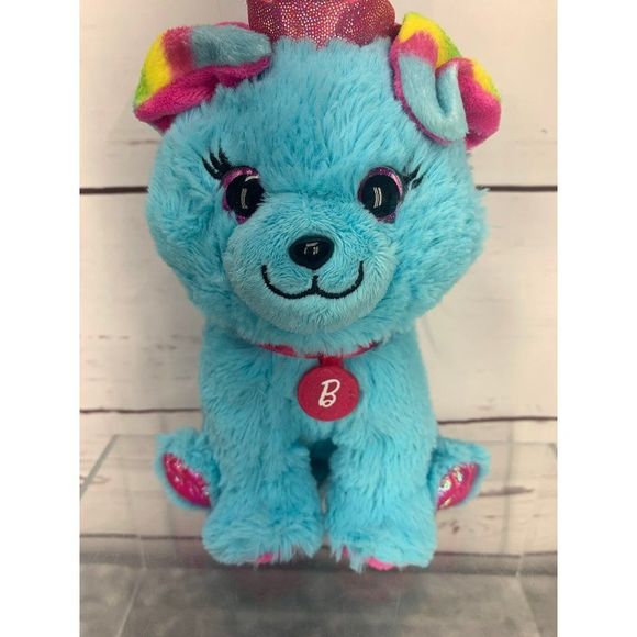2020 Barbie Princess Puppy Blue Dog Plush Toy - Picture 6 of 7